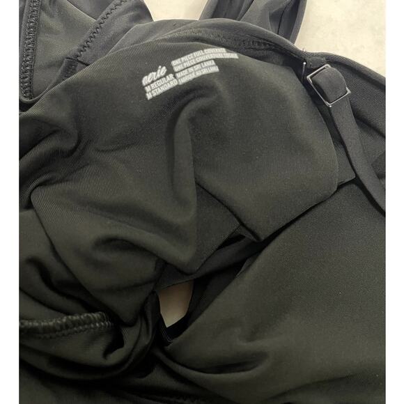 Aerie Wrap One Piece Swimsuit Black M - Picture 3 of 4
